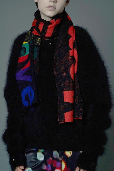 Slade Collection- Diamond Rivet Detailed Knitted Angora Yarn Over Sized Top - Johan Ku Shop