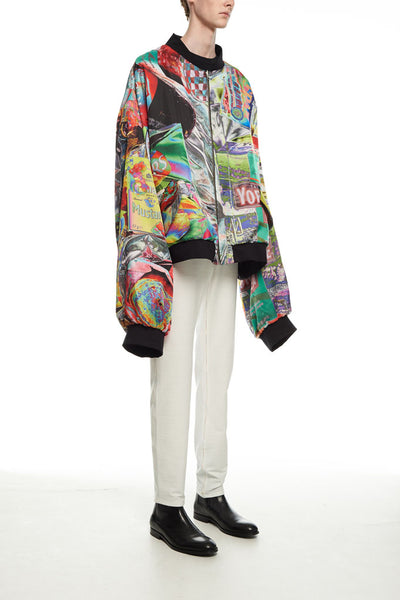 Andy Collection- Double Face Over-sized Graphic Coat - Johan Ku Shop
