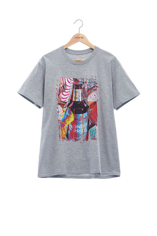 Andy Collection- British Supermarket Inspired Graphic T-Shirt - Wine(Gray) - Johan Ku Shop