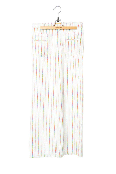 Elliot Collection- Lighter Straight Stripes Print Wide Leg Trousers - Johan Ku Shop