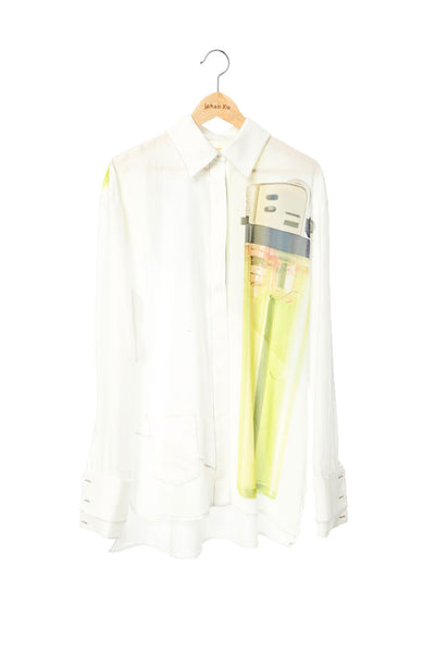 Elliot Collection- Lighter Image Asymmetric Details Oversize Shirt - Johan Ku Shop