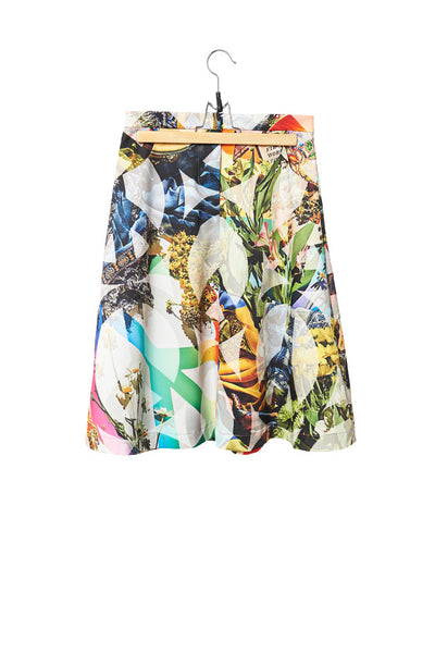 Elliot Collection- Woodstock Inspired Print A-Line Skirt - Johan Ku Shop