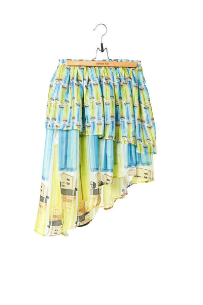 Elliot Collection- Lighter Print Asymmetric Skirt - Johan Ku Shop