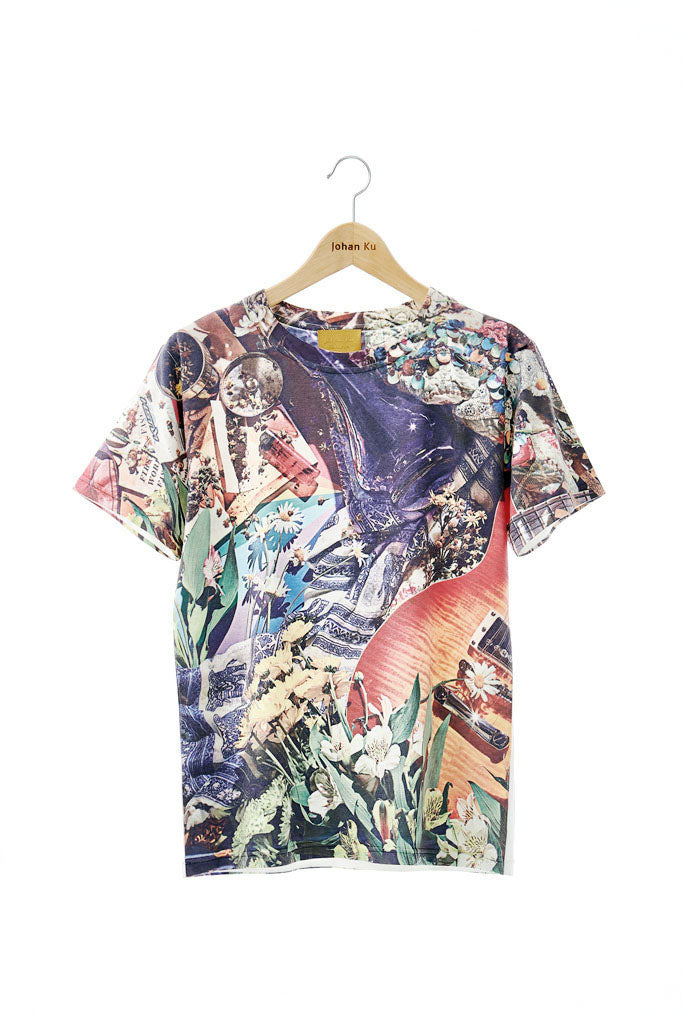 Elliot Collection - Woodstock Inspired Print Fitted Top - Johan Ku Shop