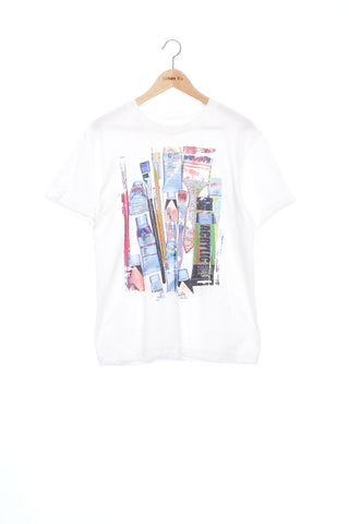 "The Painters" Collection- Painting Tools POP Graphic Print T-Shirt -White