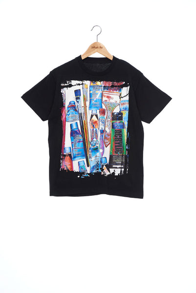 "The Painters" Collection- Painting Tools POP Graphic Print T-Shirt -Black