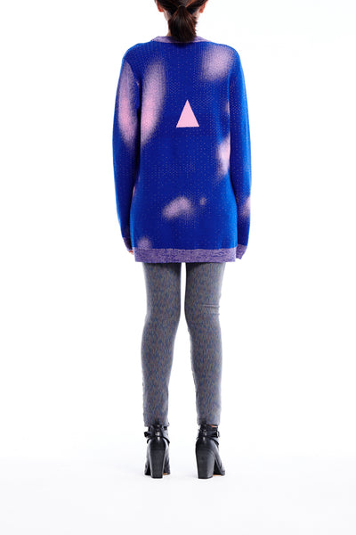 Sean Collection- BPM Image Graphic Jacquard Knitwear- Blue/Pink
