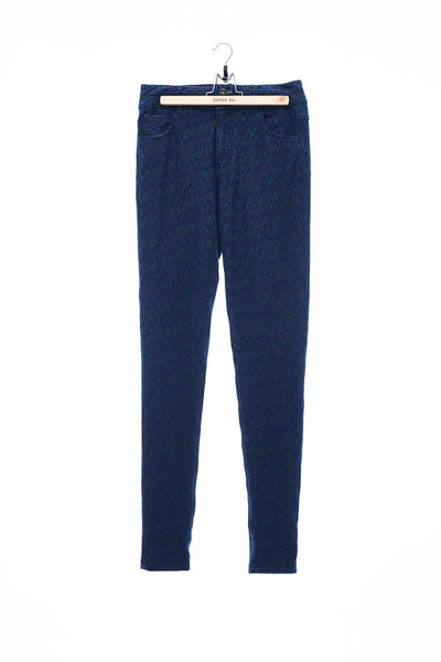 Sean Collection- Knitted Elastic Skinny Jeans - Indigo.