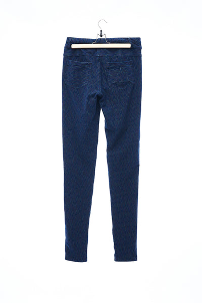 Sean Collection- Knitted Elastic Skinny Jeans - Indigo.