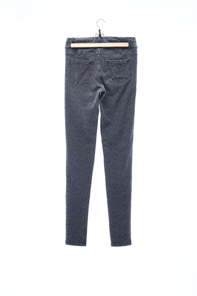 Sean Collection- Knitted Elastic Skinny Jeans - Bleach Gray