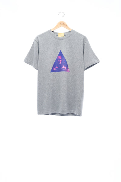 Sean Collection- BPM Inspired Triangle Graphic T-Shirt -Gray